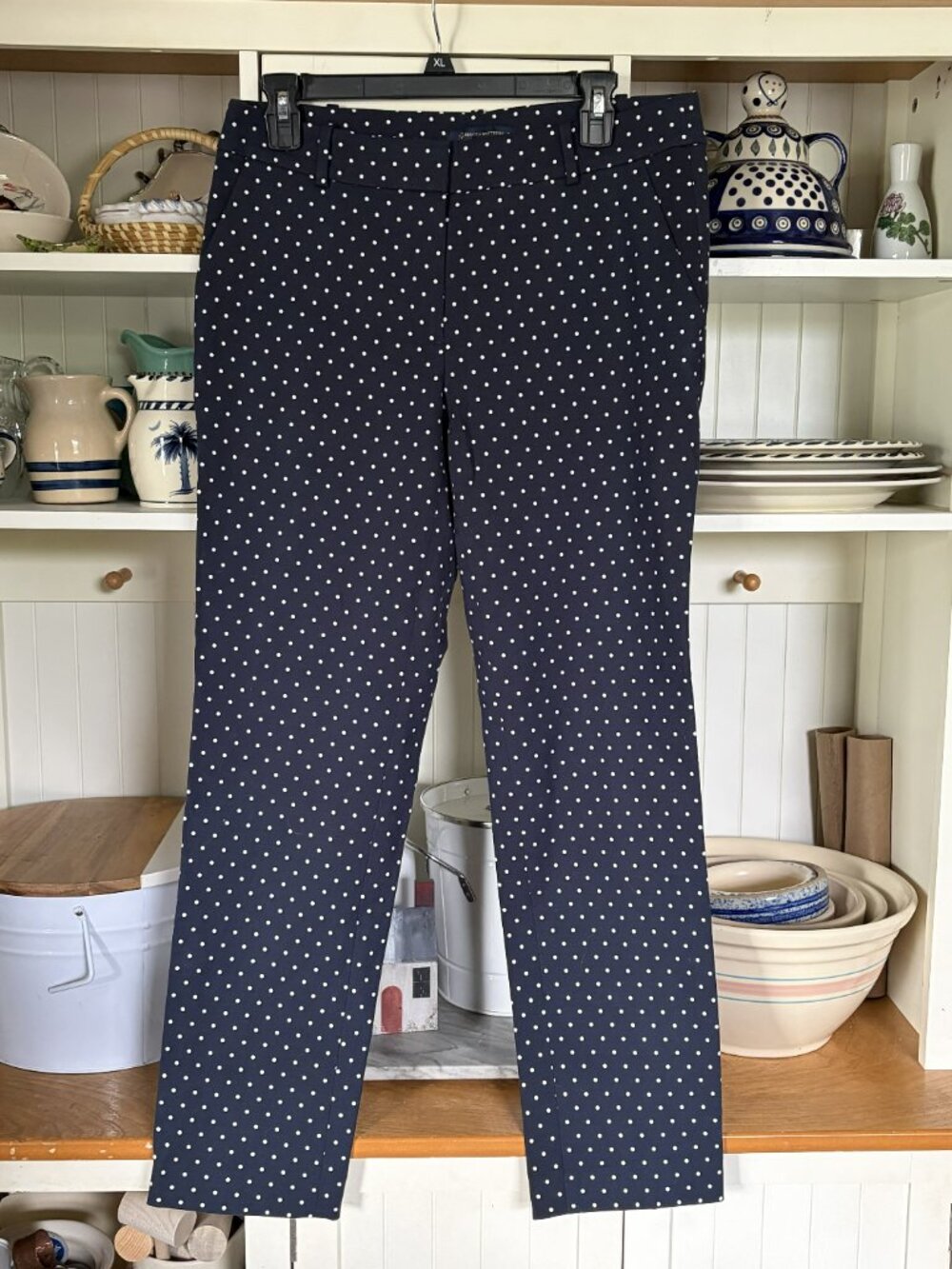 Brooks Brothers Women's Pants Sz 6 Navy with White Polka Dots